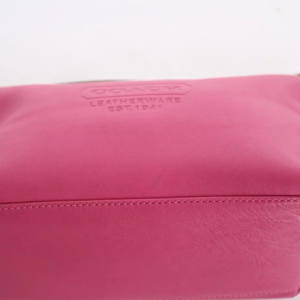 Coach Vintage Pink Leather Mini Cosmetic Pouch Bag